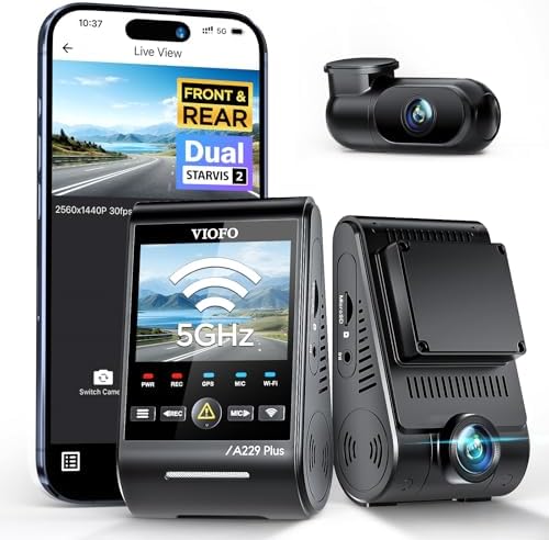 VIOFO A229 Plus Dash Cam Front and Rear