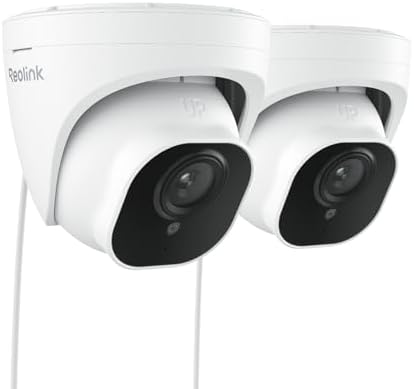 REOLINK PoE Security Camera RLC-520A (Pack of 2), 5MP Wired Outdoor Dome